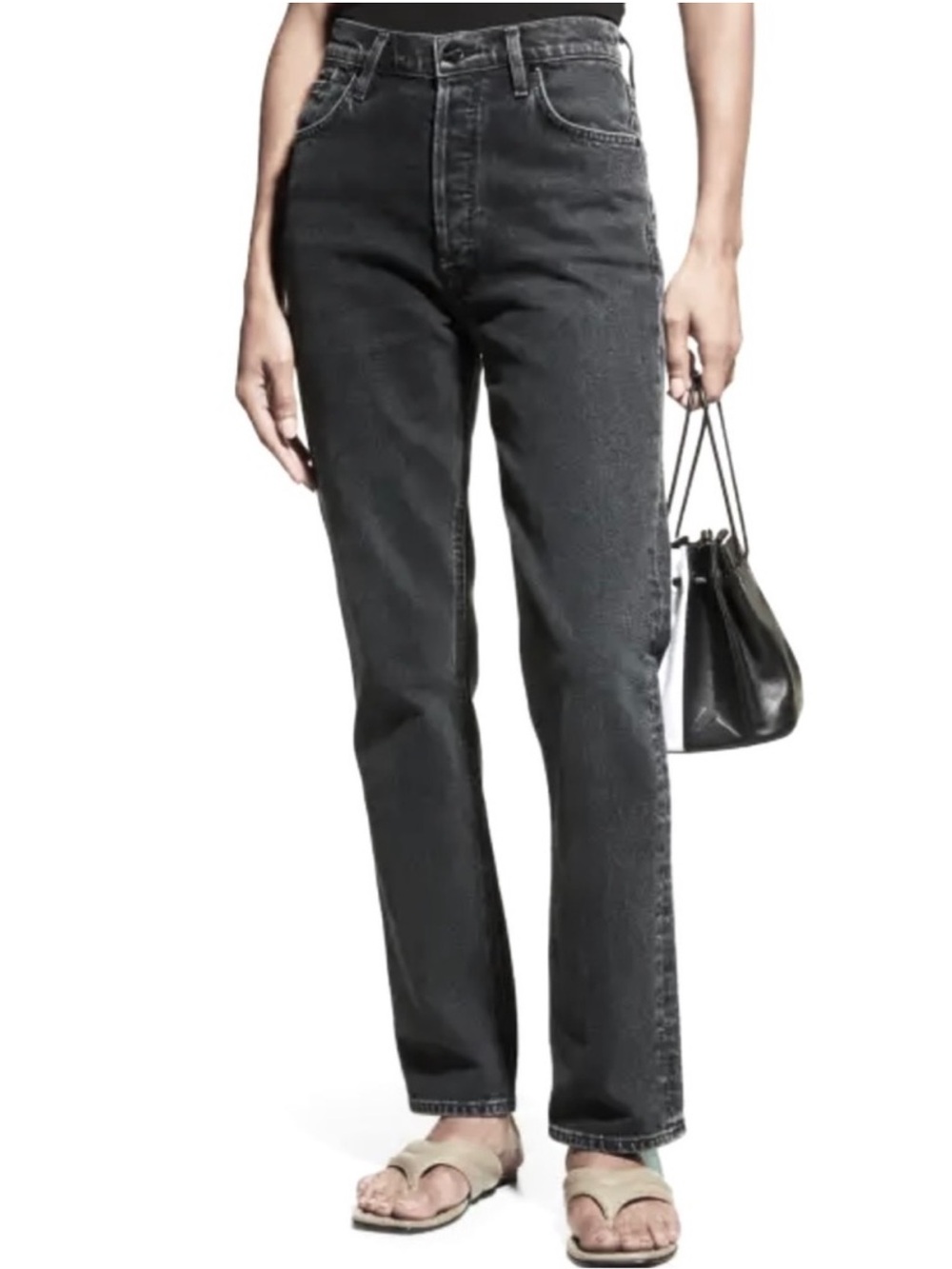 NEW GOLDSIGN HIGH-WAISTED STRAIGHT LEG JEANS